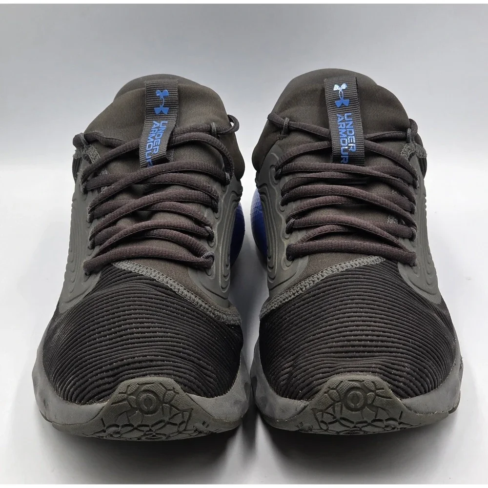 Under Armour Charged Assert Mens Size 11 Black Blue Athletic Running Shoes